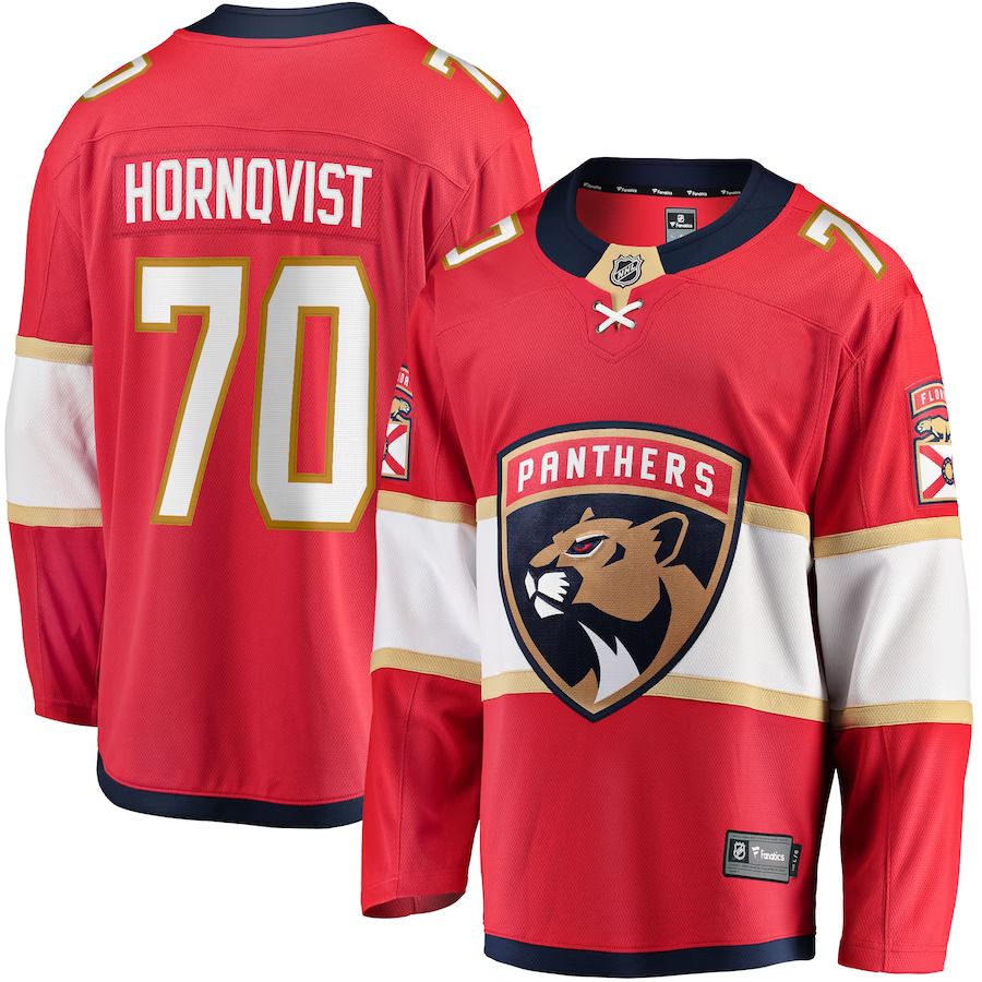 Men Florida Panthers #70 Patric Hornqvist Fanatics Branded Red Home Breakaway NHL Jersey->women nhl jersey->Women Jersey
